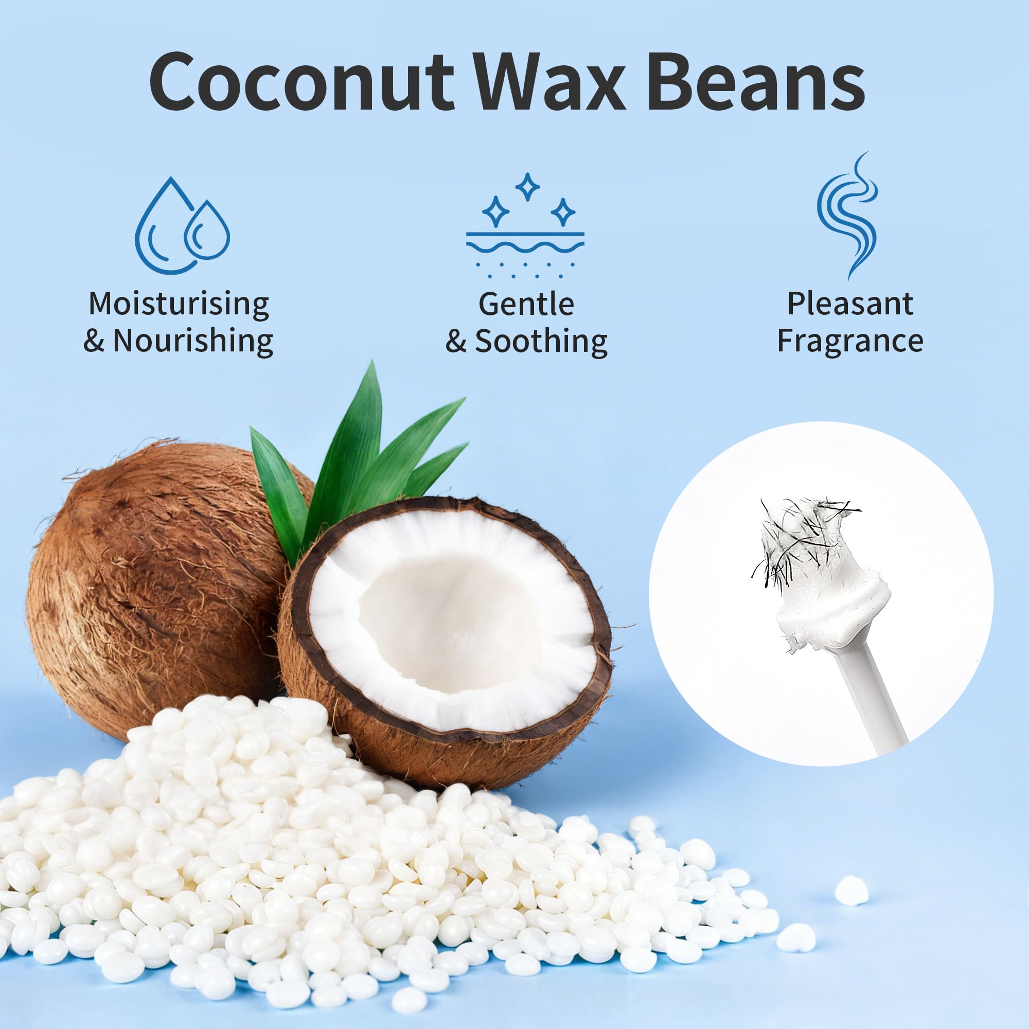 Beauty7 Nose Wax Kits Nasen Waxing Set Nasen- und Ohrenhaarentfernung Mini Wachswärmer Nasenwachs Set Mini-Tragbarer Wachswärme mit Wachsperlen einweg-nasenhaar-wachs-kit mit Applikatorstifte