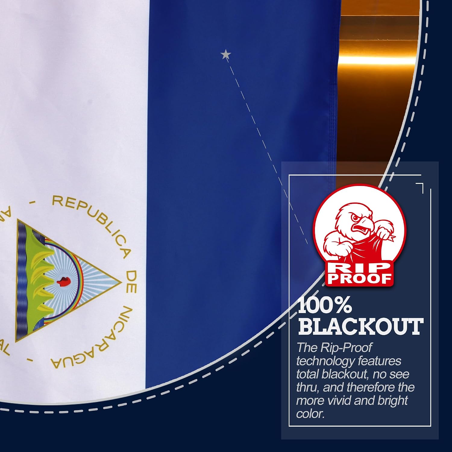Anley Rip-Proof Double Sided 3-Ply Nicaragua Flag 3x5 Foot - Vivid Color, Canvas Header and Wrinkle Resistant - The Strongest, Longest Lasting Nicaraguan National Flags 3 X 5 Ft