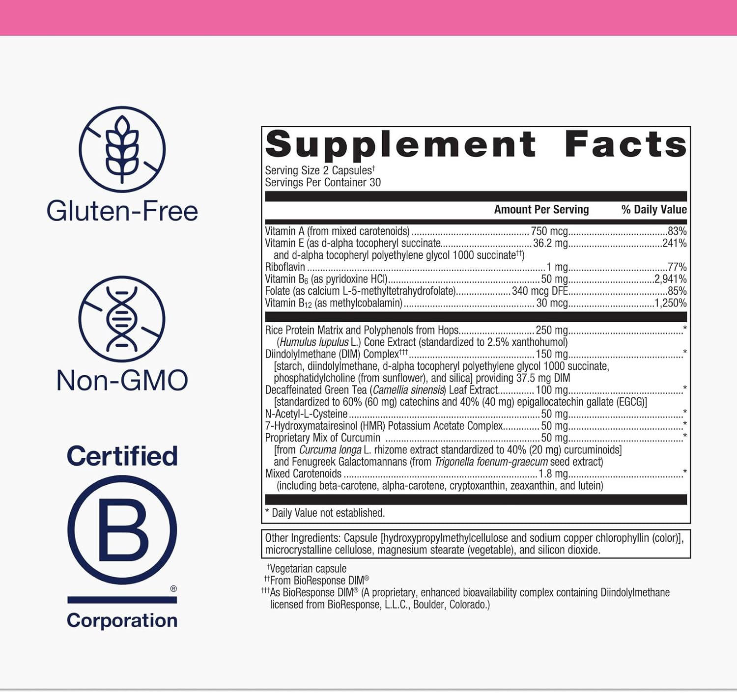 Metagenics EstroFactors - Estrogen Metabolism & Detox Support with Beta-Carotene, Curcumin & Phytonutrients - Supports Women's Health, Heart & Menopause Relief* - Non-GMO Gluten-Free - 60 Tablets - Image 4