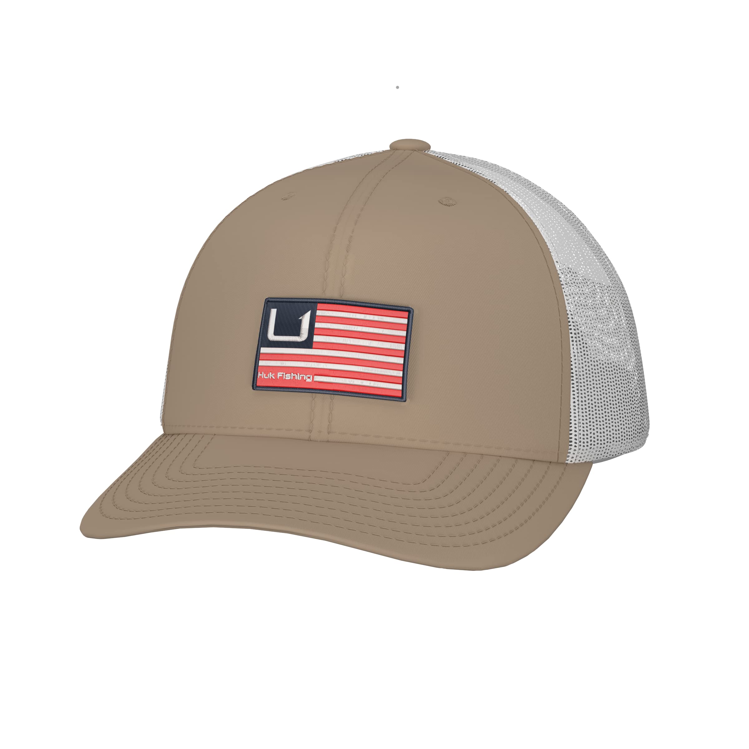 HUK Men's Mesh Trucker Snapback Hat | Anti-Glare Fishing Hat