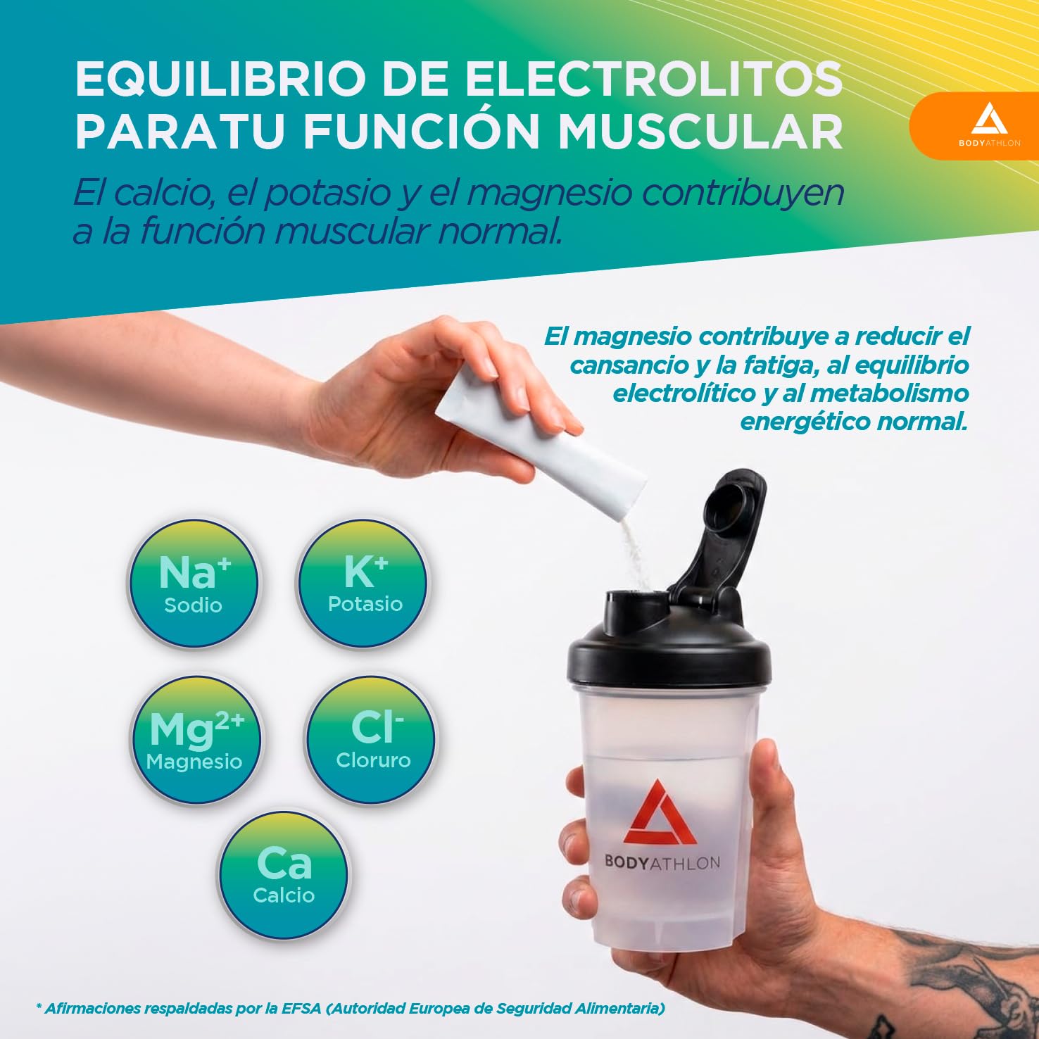Electrolitos Sin Azucar en Polvo 1779mg Limón| Hidratación + Recuperación| Sodio, Potasio, Cloruro, Magnesio y Lactato de Calcio = Sales Minerales para el Deporte |Electrolytes Bodyathlon