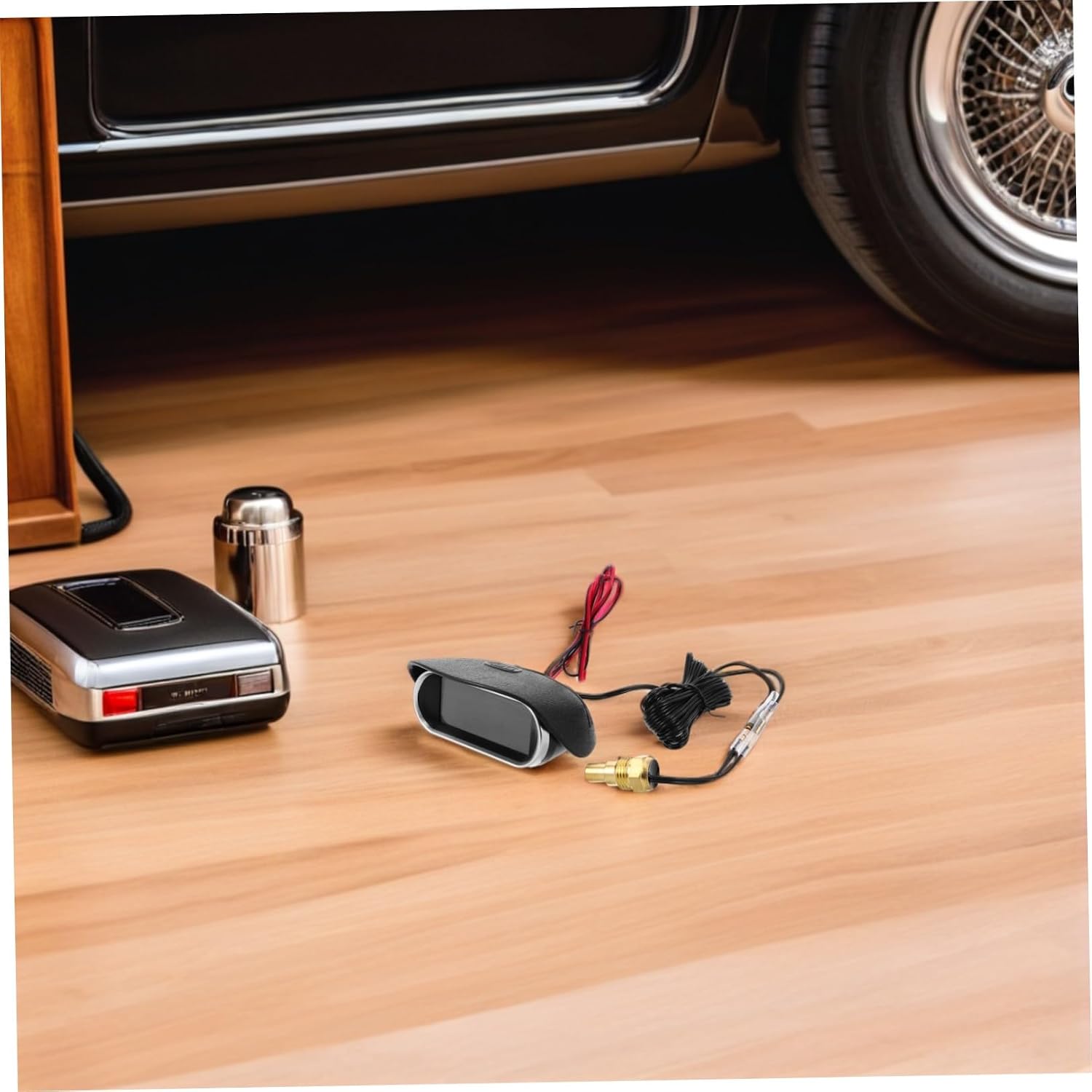Water Temp Gauge for Car with Precise Temperature and Voltage Monitoring, Plastic LCD Water Temperature Voltmeter, Rapid Response Sensors, Suitable for Engine and Truck Use