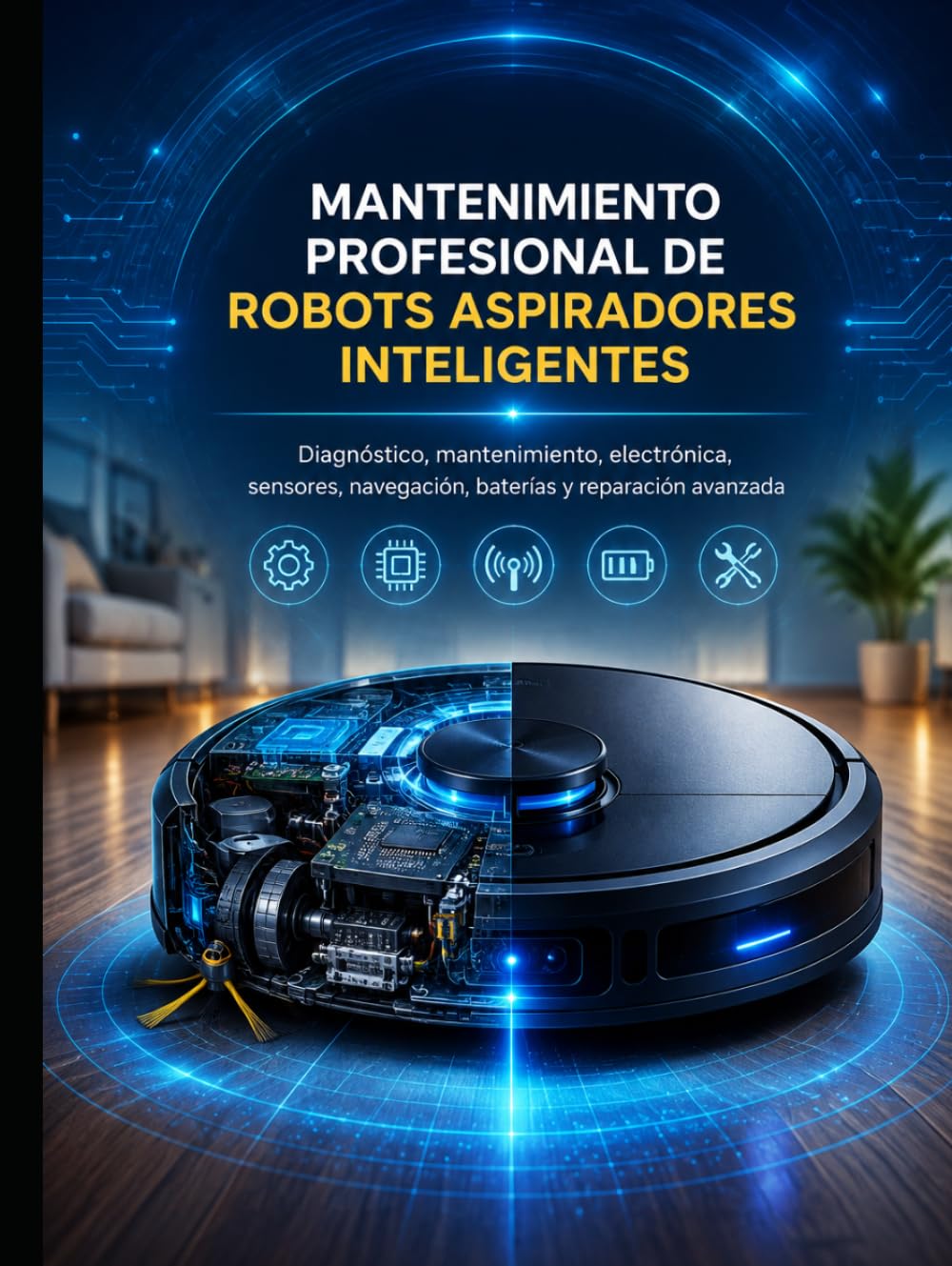 Mantenimiento de robots aspiradores inteligente: Diagnóstico, mantenimiento, electrónica, sensores, navegación, baterías y reparación avanzada