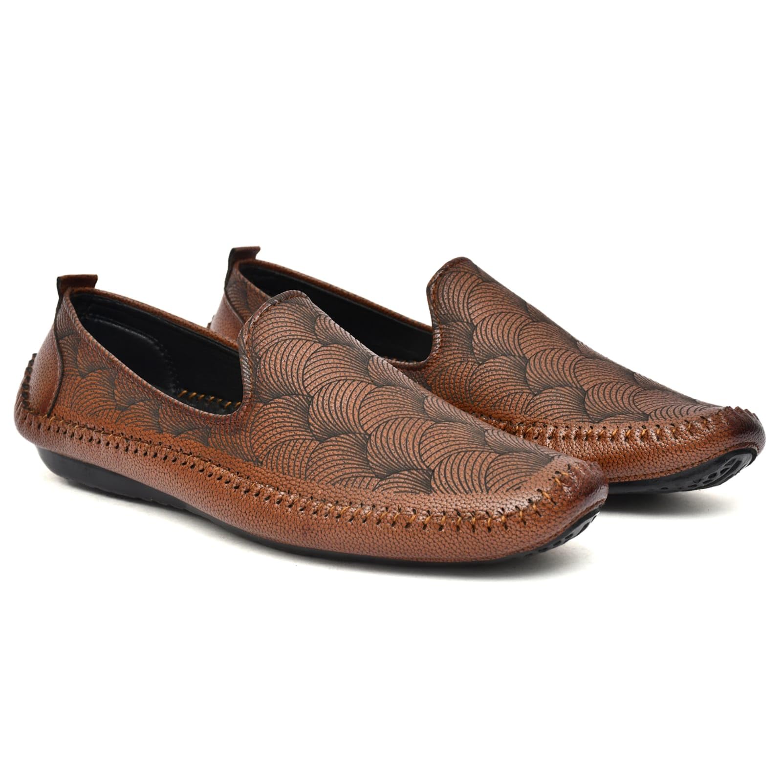 Men's Synthetic Leather Loafer Shoes | Soft Doctor Insole | Air Mix Sole | Slip-On Formal/Casual Driving Footwear-image-38