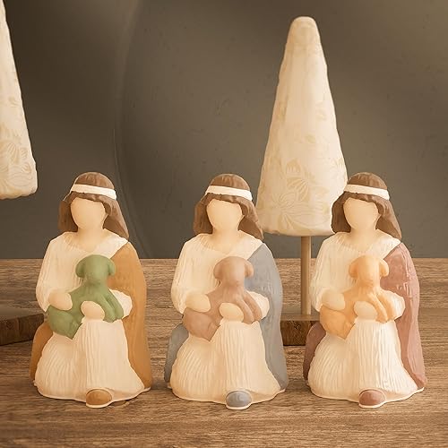 Miniatura 17 de Girl Sister Angel & Mary Resin Casting Molds - Silicone 3D Animal Molds for Candle Making & Home Decor