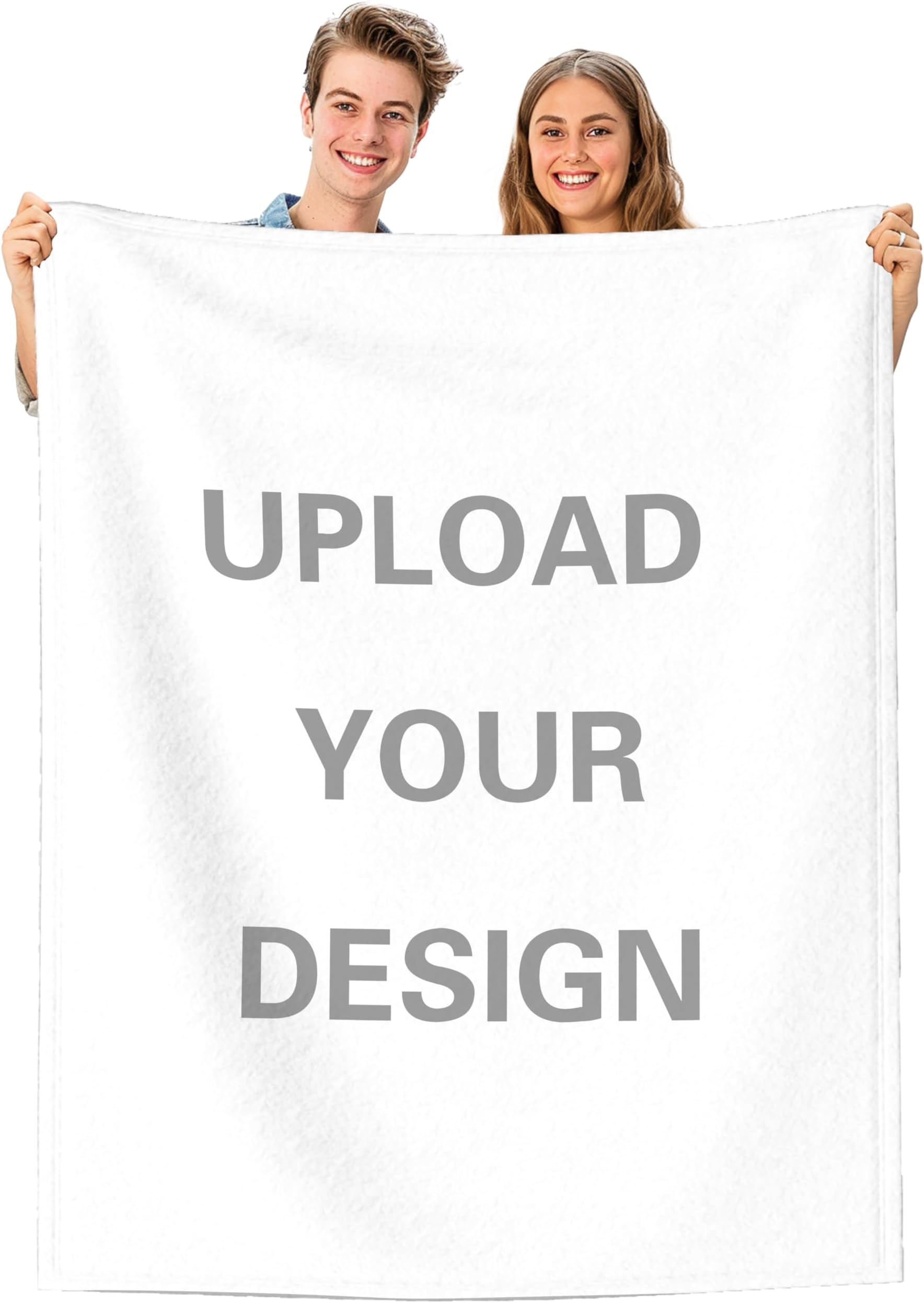 Customized Blanket with Your Design Text Logo Name Picture Personalized Fleece Throw Blankets Custom Gifts Dad Mom Girlfriend Husband Wife Brothers and Sisters