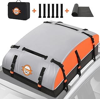 Sailnovo Rooftop Cargo Carrier Bag 21 Cubic, 1000D PVC Waterproof Vehicle Soft-Shell Carrier for