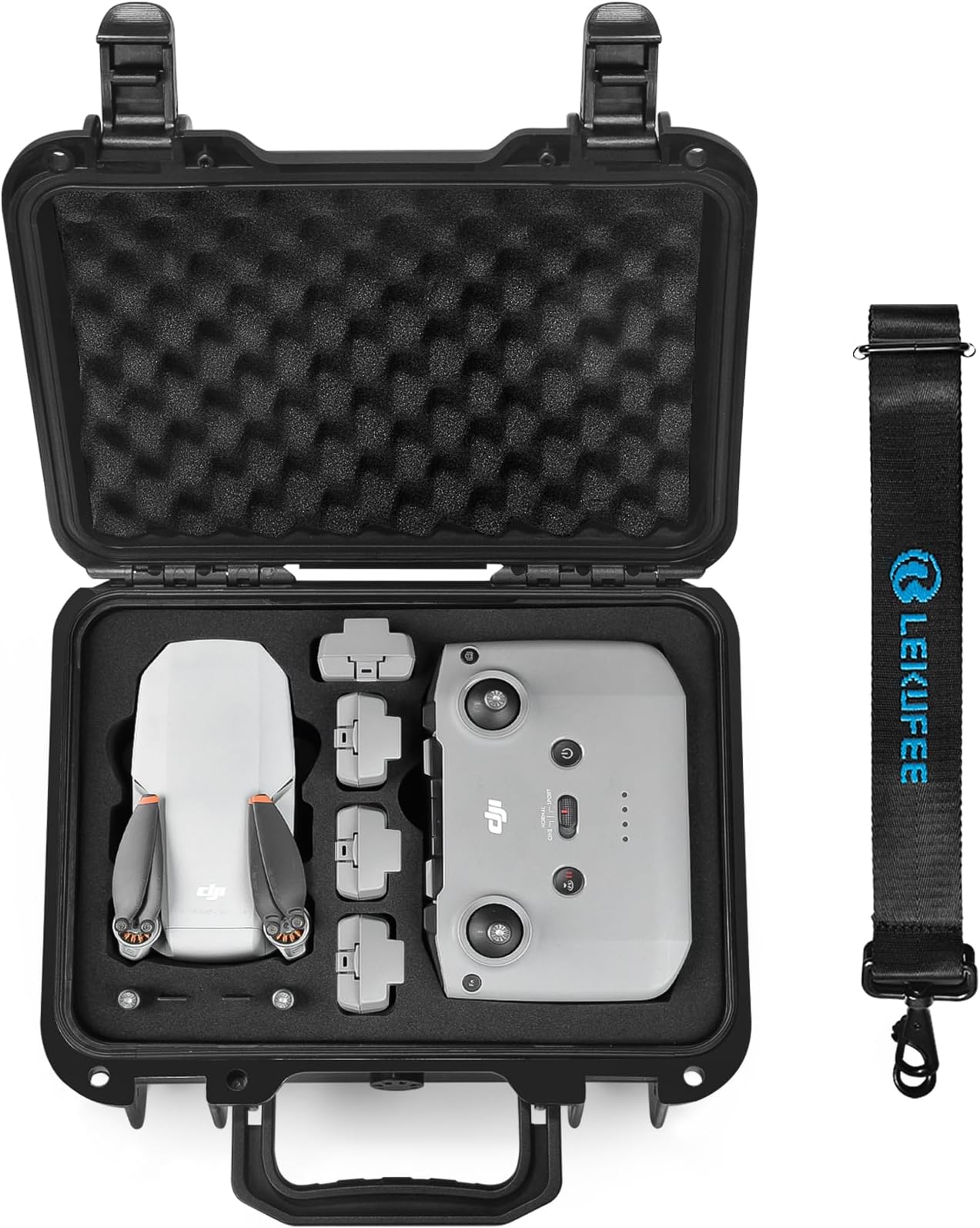LEKUFEE Portable Travel Waterproof Hard Case for DJI Mini 4K/2 SE/2 and Other Accessories(Case Only)