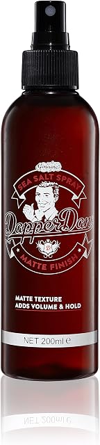 Dapper Dan Sea Salt Spray, Men's Texturising Sea Salt Spray For A Matt Finish With A Textured Stylish Finish Sandalwood Scent, 1 x 200 ml