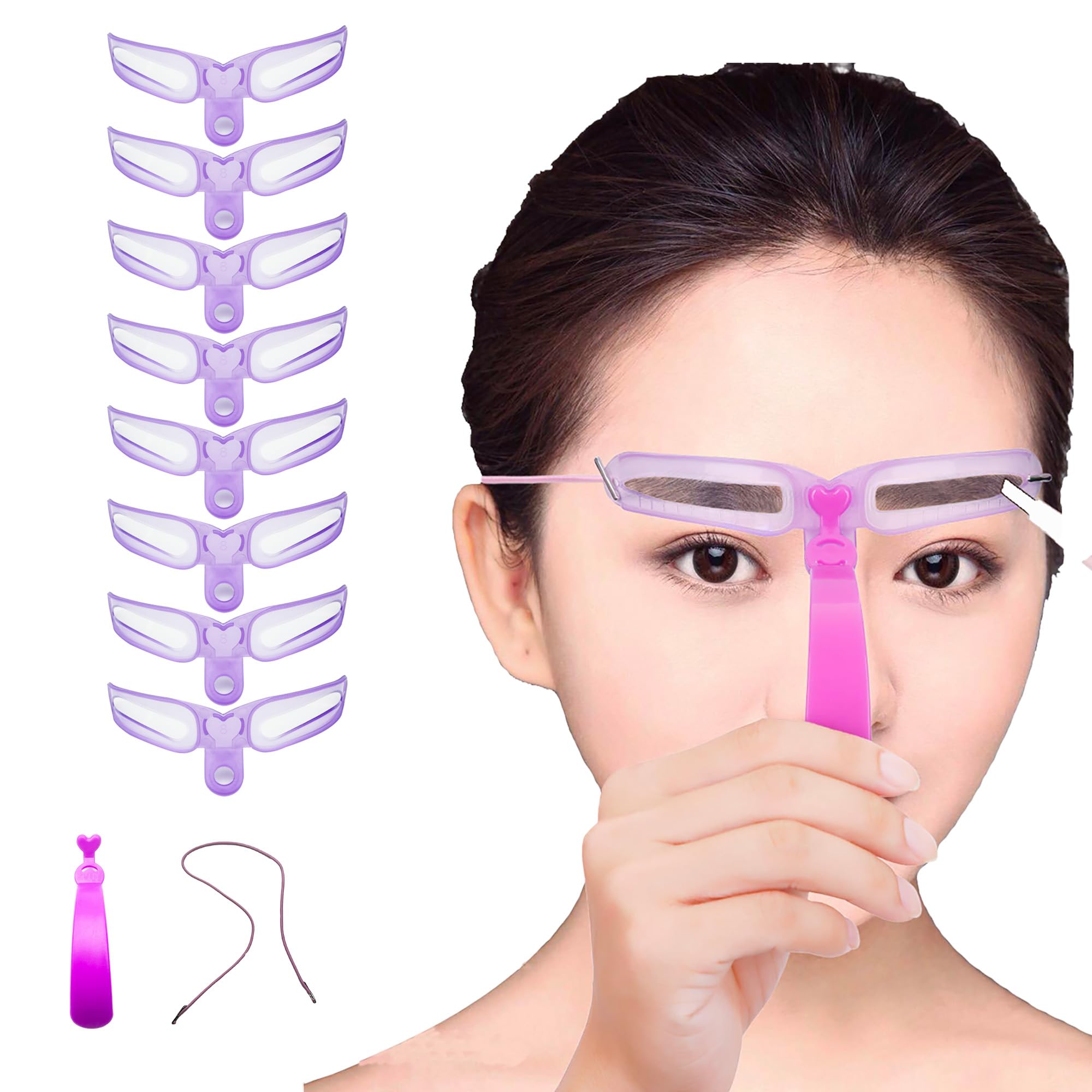 Amazon.co.jp: Tuguiyo 眉毛テンプレート 8種類の眉形セット