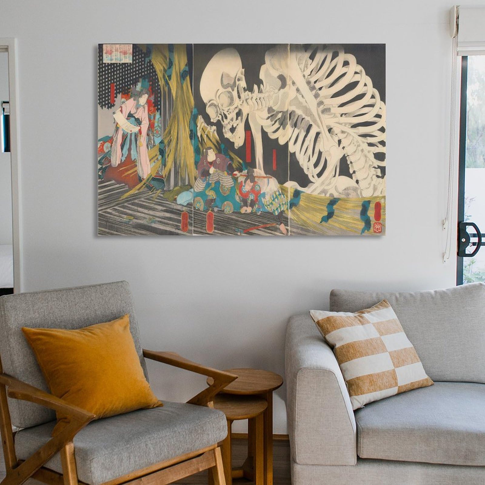 Amazon.co.jp: 歌川国芳 浮世絵師 相馬の古内裏 ポスター アートパネル