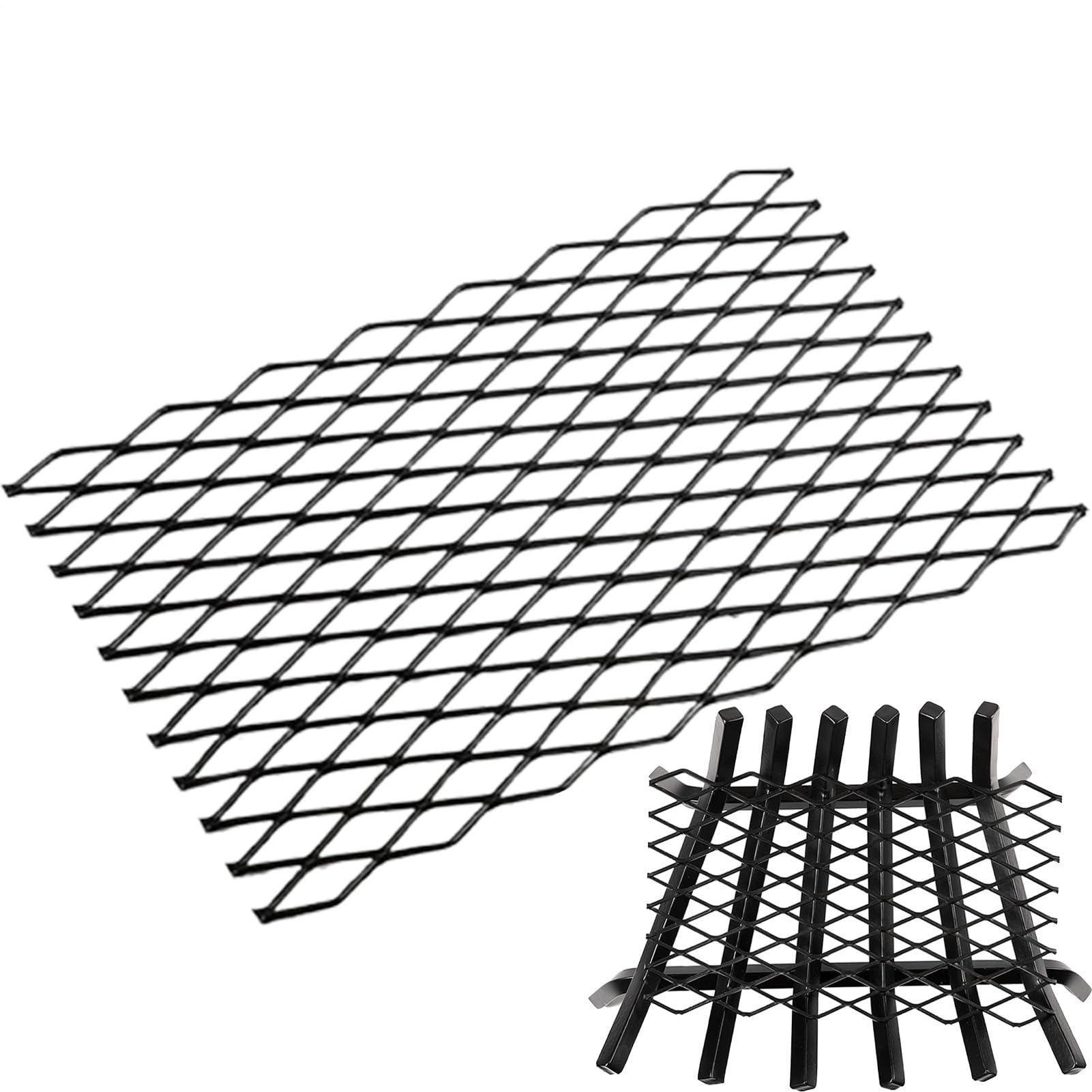 Robustes Gitter für Holzöfen, robustes Holzregal mit Netz, hitzebeständiges Gitter für Holzöfen und Kamine, ideal für Zuhause, Hütte und Familientreffen, Zubehör