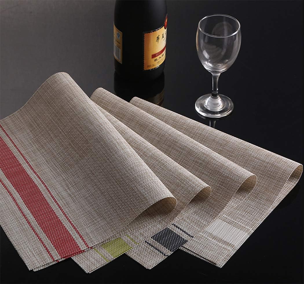 Ranvi Placemats, Heat-Resistant Placemats Stain Resistant Anti-Skid Washable PVC Table Mats Woven Vinyl Placemats, Set of 5 (White) - Image 5