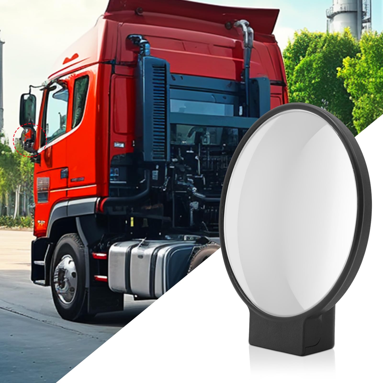 Miroir Convexe pour Camions - Sécurité RenforcéeRétroviseur de Camion Réglable avec Champ de Vision 3440-14 (15cm)