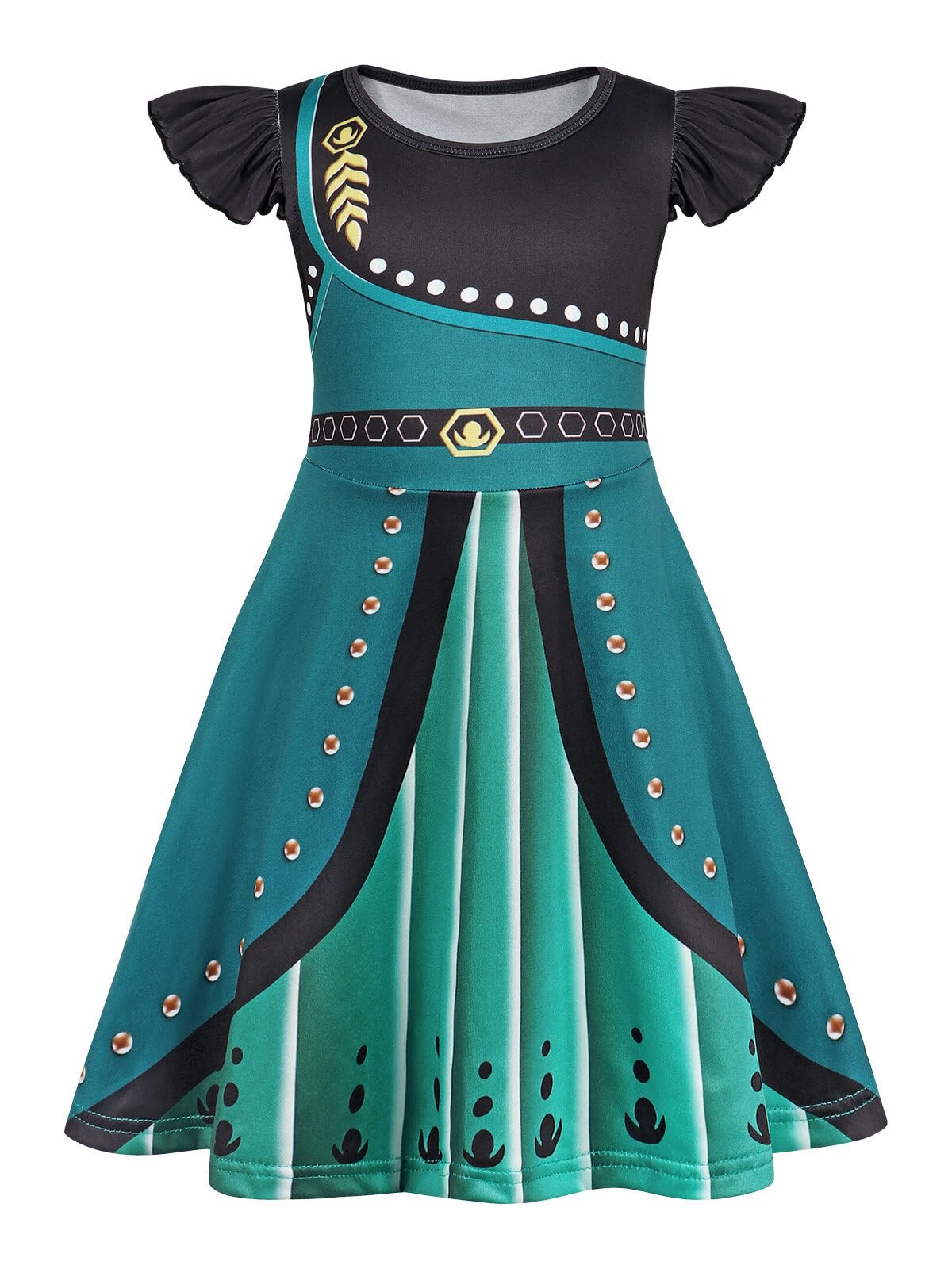 AmzBarley Girls Nightgowns Princess Pajamas for Toddler Kids Sleepwear Nightdress Little Girls Nightie Dress