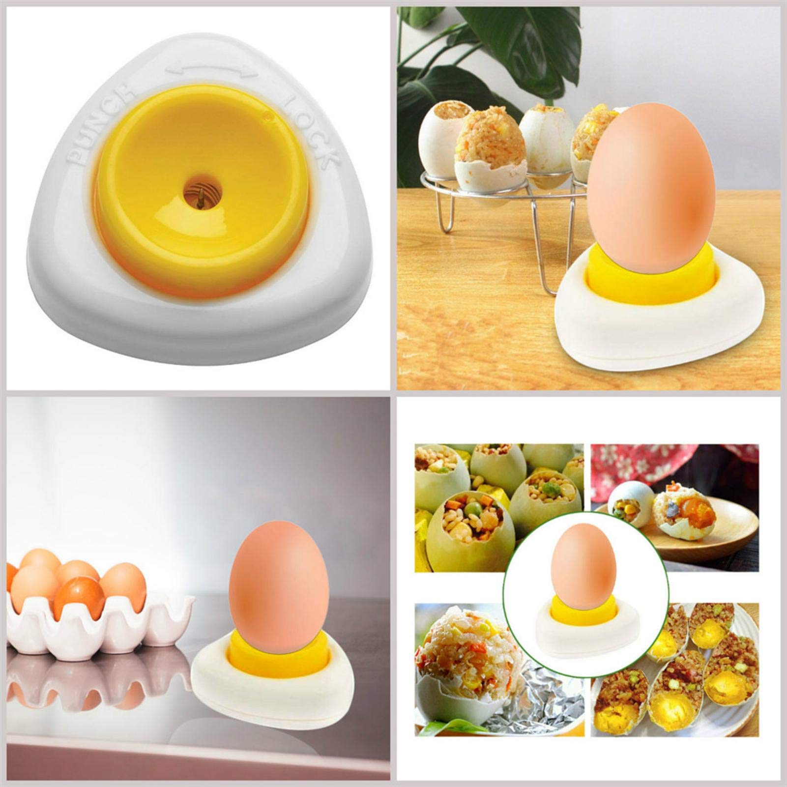 Perforador de huevos, cortador de huevos con separador, 1 agujero, forma de pollito
