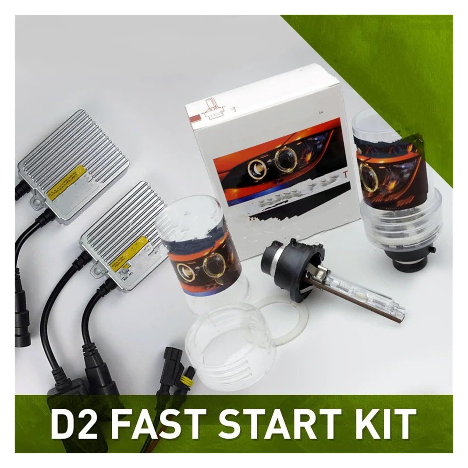 2025 Inicio Rápido 12V 35W D2S D2R D2C con Adaptador D2 D4S D4R Kit De XENÓN HID Bombilla Y Balasto Lastre Hid(8000K,H7)
