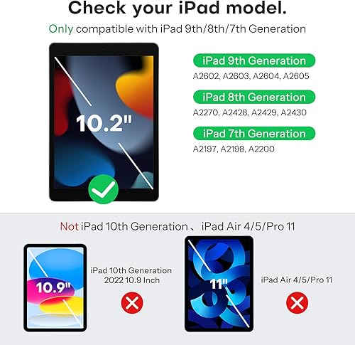 Miniatura 5 de OMOTON Paquete de 2 protectores de pantalla compatibles con iPad de 9, 8, 7 generación (10.2 pulgadas, iPad 987, 2021 y 2020 y 2019) compatible con