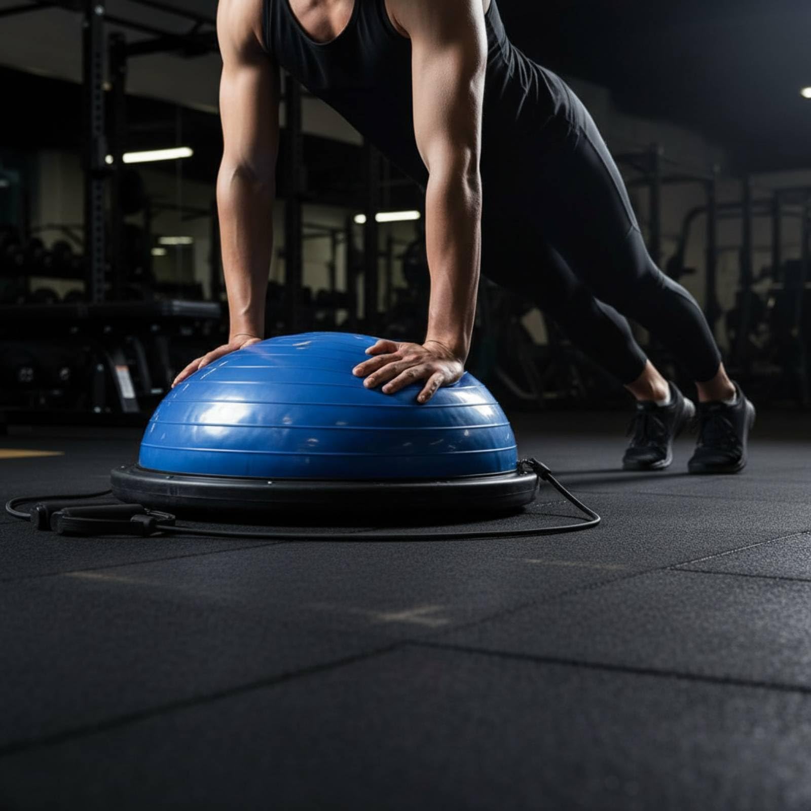 Gralara Semisfera di Equilibrio con Fasce di Resistenza Lucido Semisfera Equilibrio con Elastici Durevole Attrezzo da Allenamento per Sportivi