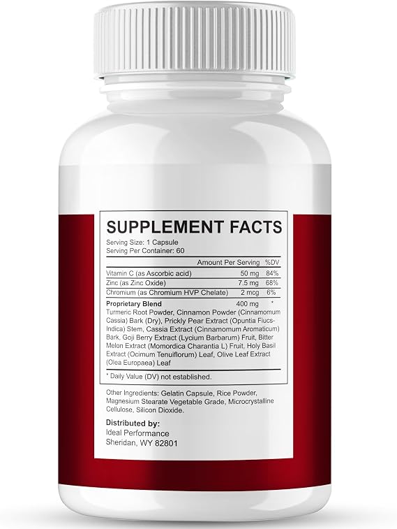 IDEAL PERFORMANCE Gluco Thrive Capsules, GlucoThrive Pills Reviews (2 Pack)