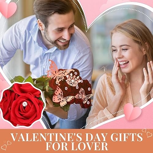 Miniatura 5 de Juego de 154 coronas para arreglos florales, 6 piezas de corona pequeña, 48 mariposas doradas para flores, 100 ramilletes, alfileres de flores, mini