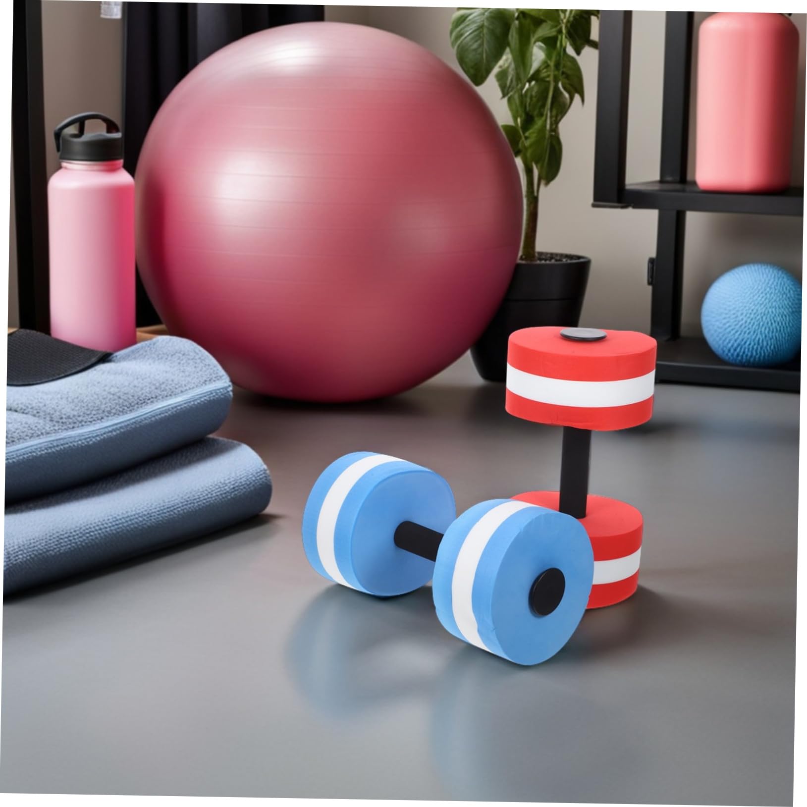Toddmomy 2pezzi Manubri Galleggianti in Eva per Esercizi Acquatici Attrezzatura Fitness per Piscina Pesi per Acqua per Acquagym e Allenamenti