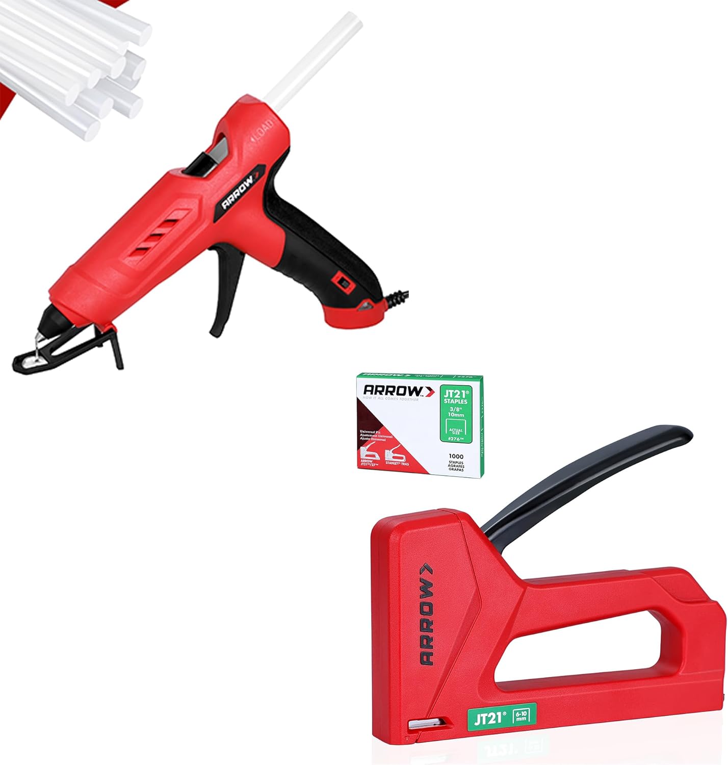 Arrow Full Size Dual Temp Glue Gun Kit with 12 Sticks