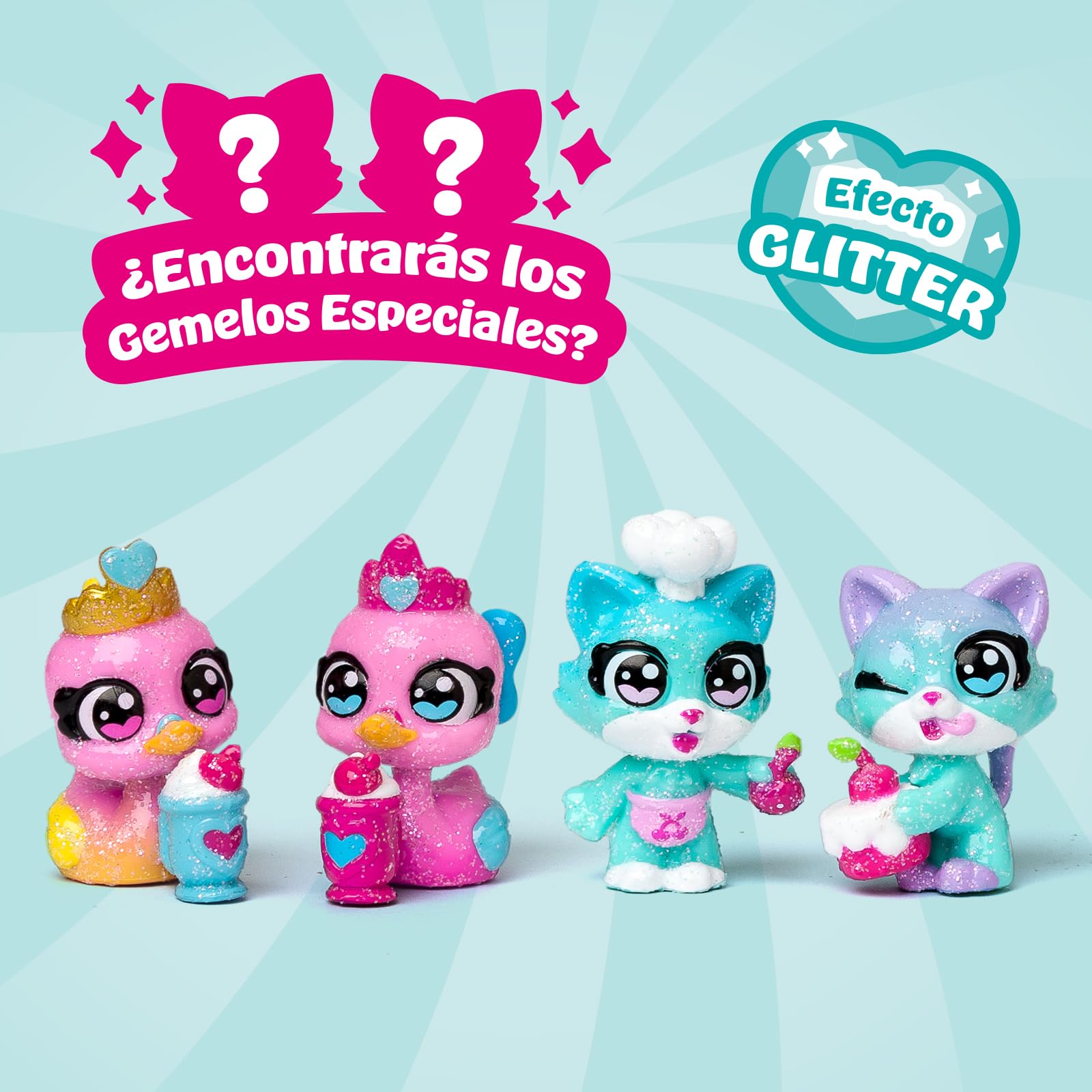 Sweet Twins Series – Twin Pack. Incluye 2 Figuras coleccionables gemelas Sorpresa y 1 Checklist.