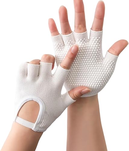 Guante de entrenamiento de cinco dedos antideslizante de silicona - Guante de gimnasio de entrenamiento con pesas para mujeres y hombres