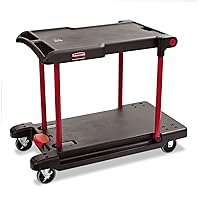 Vista 7 de Rubbermaid Commercial Convertible Utility Cart, Negro, fg430000bla