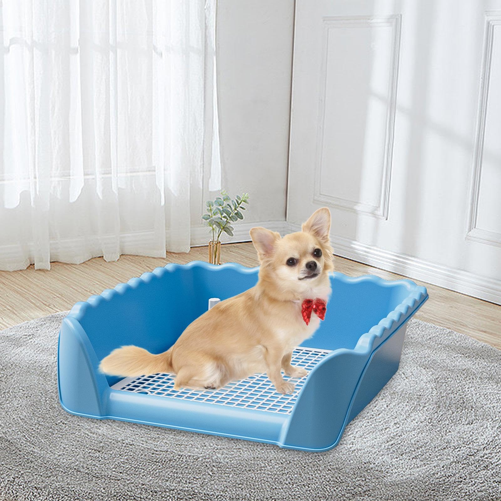 Amazon | Jinhxofs 犬用トイレ ペットポッティートレー メッシュ設計