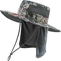 Vista 17 de BASSDASH Sombrero de pesca solar UPF 50+ resistente al agua con solapa desmontable para el cuello