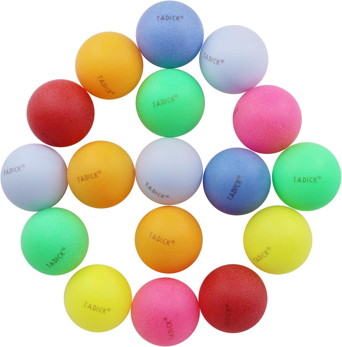 TADICK 100 Pack Beer Ping Pong Balls Plastic Multiple Color Table Tennis Ball : Sports & Outdoors
