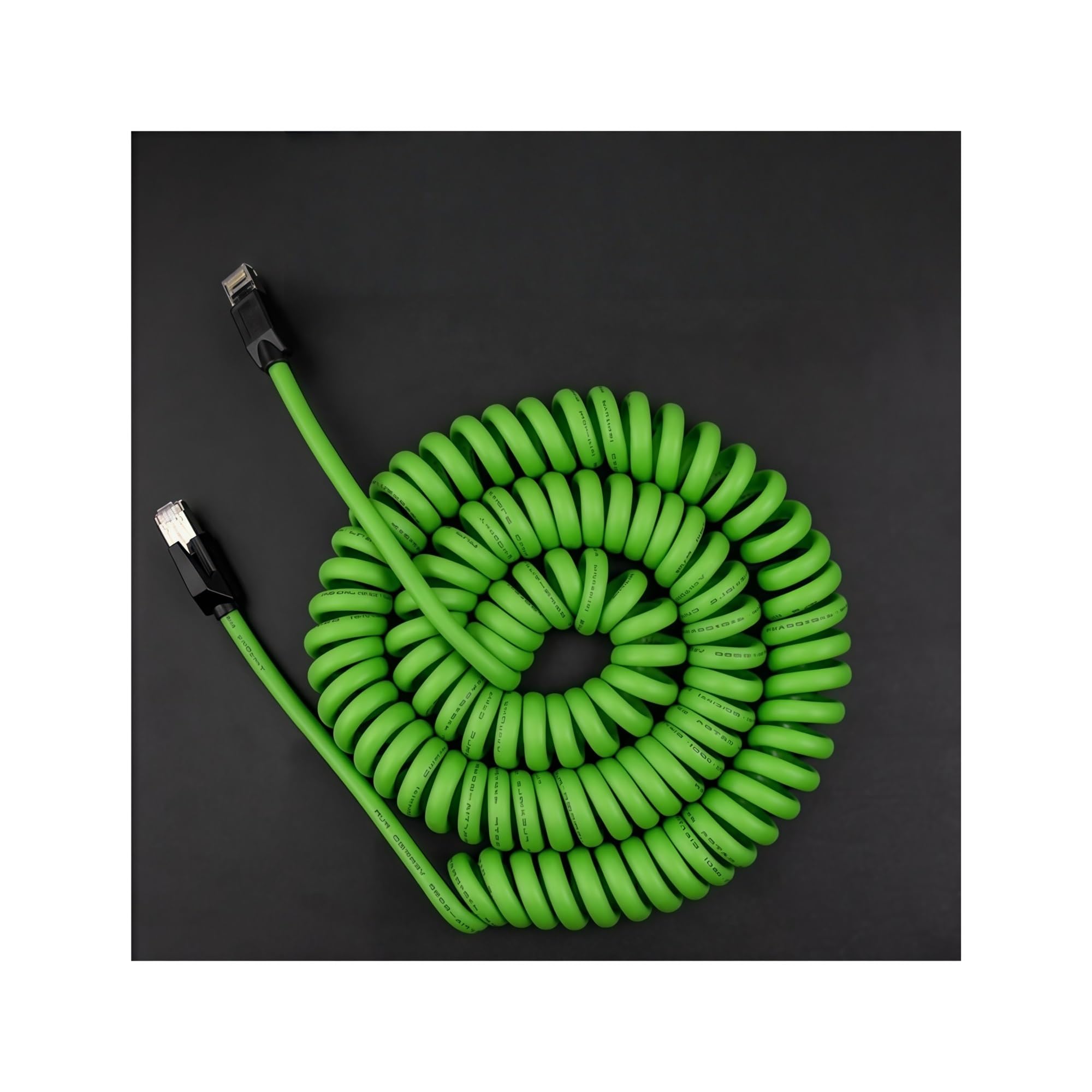 Generico ﻿ 1 pz 8 pin RJ45 CAT6A Ethernet schermato a spirale