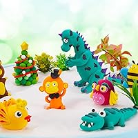 Vista 6 de CiaraQ - Kit de arcilla para modelar de 50 colores, arcilla que se seca al aire con herramientas para esculpir, ideal para manualidades, proyectos