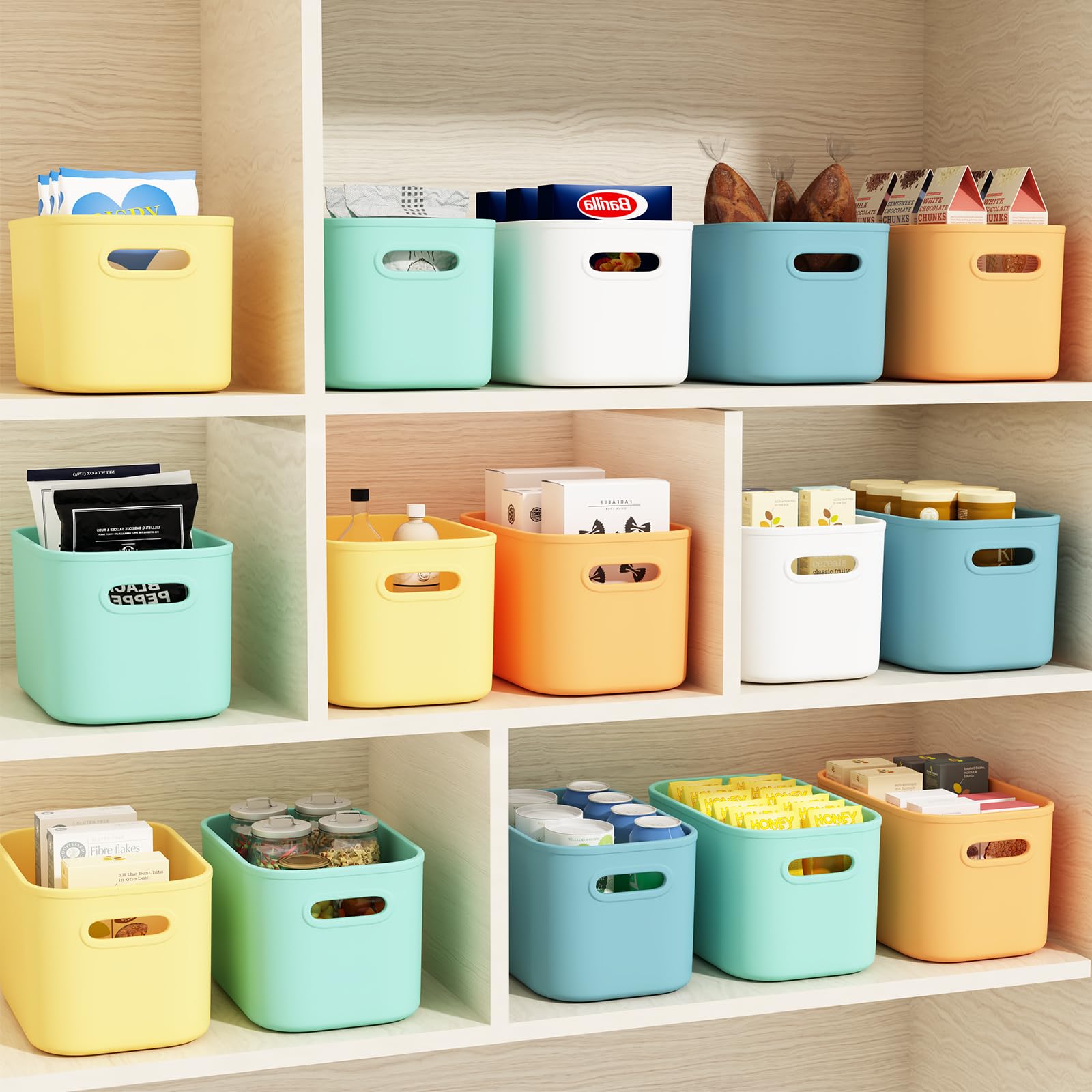 Color Plastic Storage Box Snapklik.com : ORGIDOL 10 Pack Colorful Plastic Storage Bins, Storage ...