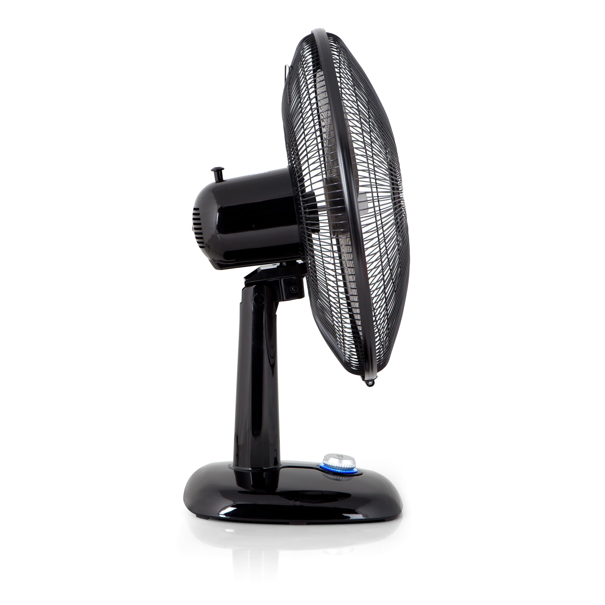 Orbegozo TF 0124 - Ventilateur de table, oscillant, 2 vitesses, hélices de 23 cm de diamètre, poignée, 25 W, témoin lumineux à LED, noir