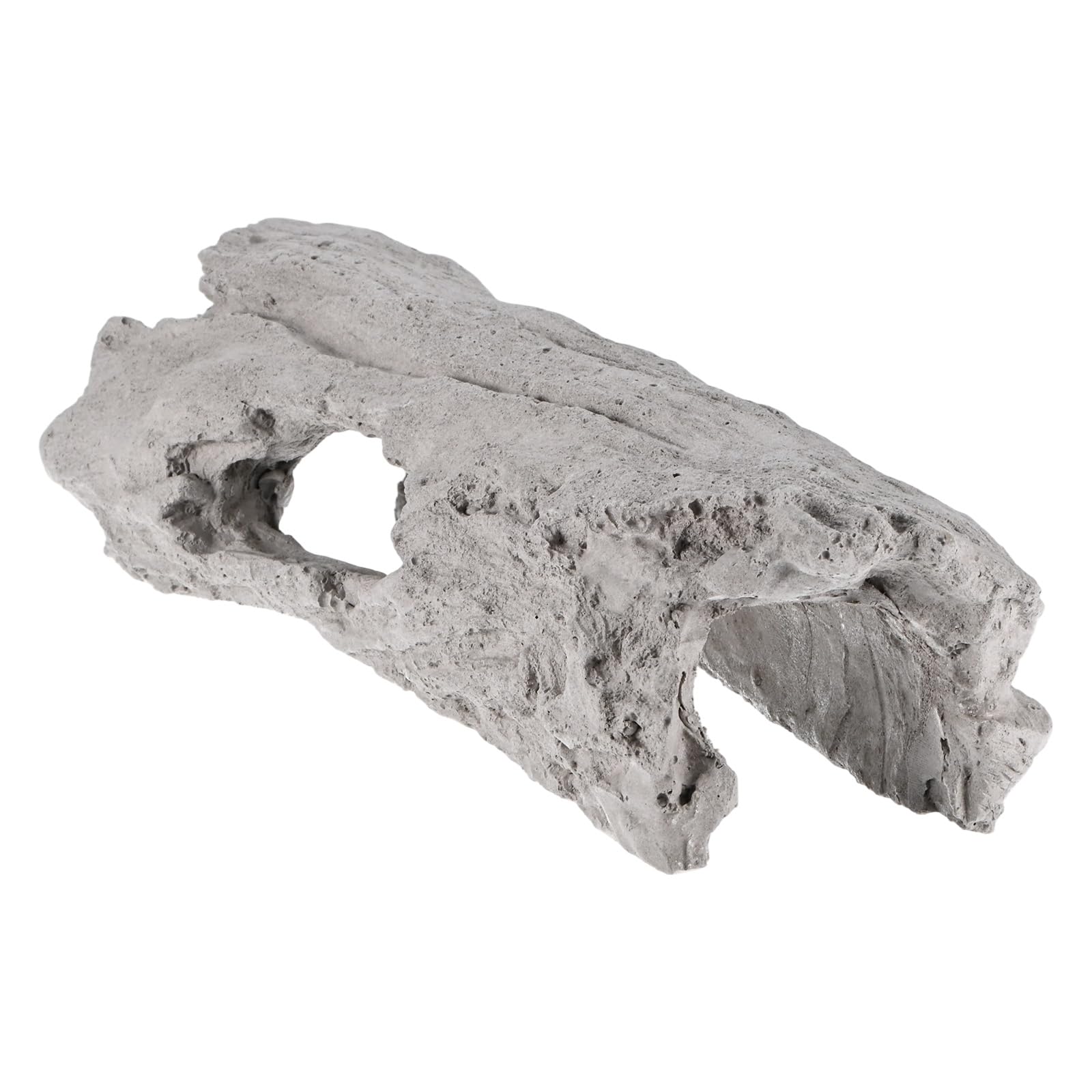 M METERXITY 1-Pack Reptile Hide Basking Platform, Cement Reptile Shelter