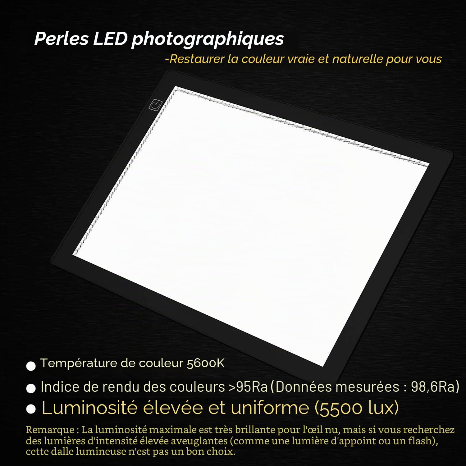 Panneau Lumineux LED 5600K 30,4 x 21 cm Scanner Diapositives et Négatifs Photo à Plat Ultra-Mince Luminosité réglable