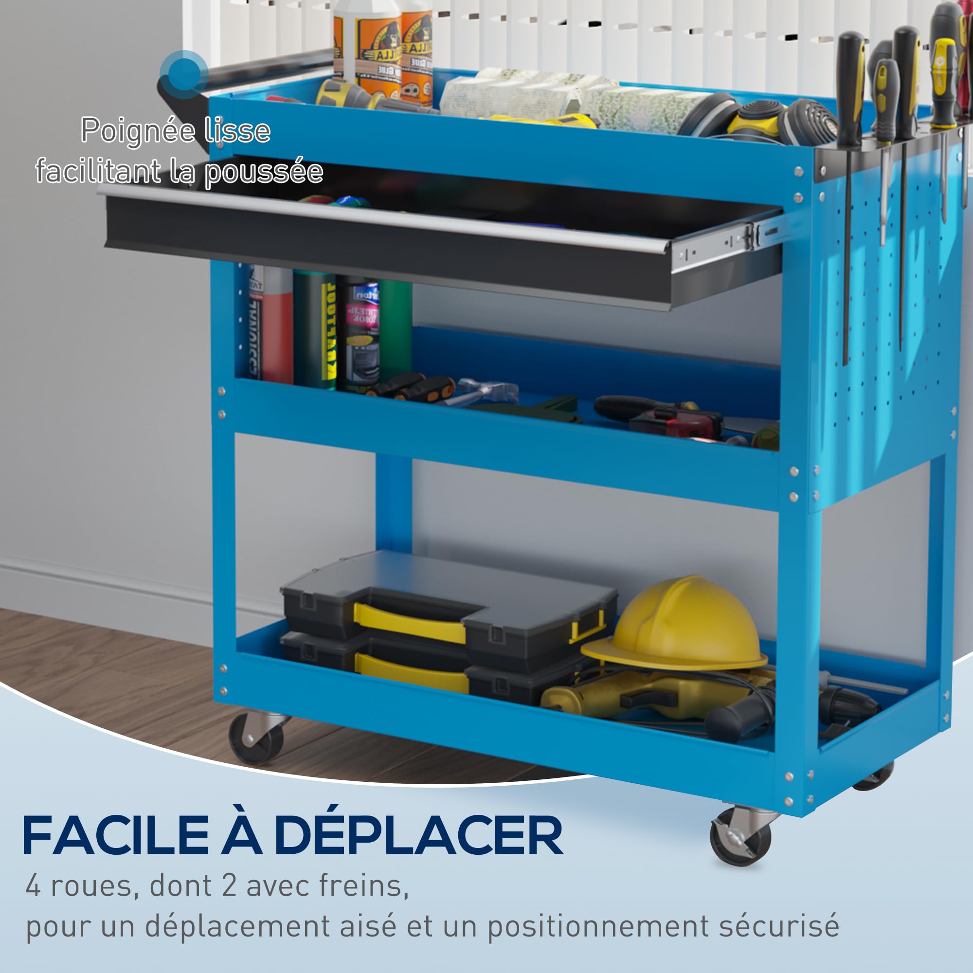 Toolcar Münich Tools 6 Laden Gevuld Werkplaatswagen Gereedschapswagen Gevuld Met Gereedschap 7 Laden Softclose Schuimbakken Gereedschapsset Gereedschapskar