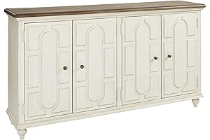 Signature Design By Ashley, Roranville French Country Accent Cabinet or Server in White