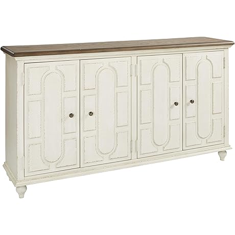 Signature Design By Ashley, Roranville French Country Accent Cabinet or Server in White