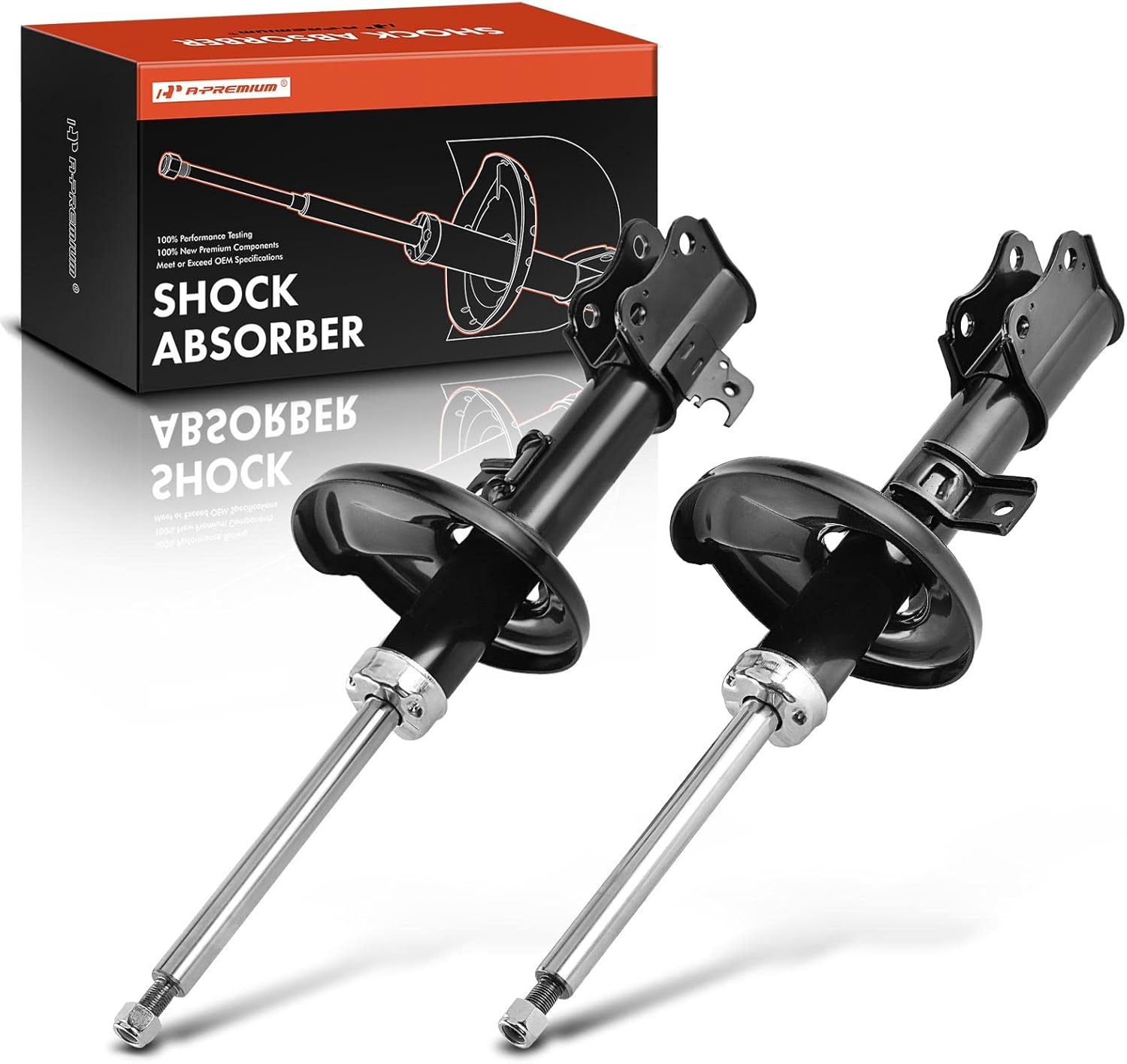 A-Premium Front Struts Compatible with Suzuki Aerio [2.3L] 2004-2007 - 2x Replacement Suspension Bare Strut Shock without Coil Spring