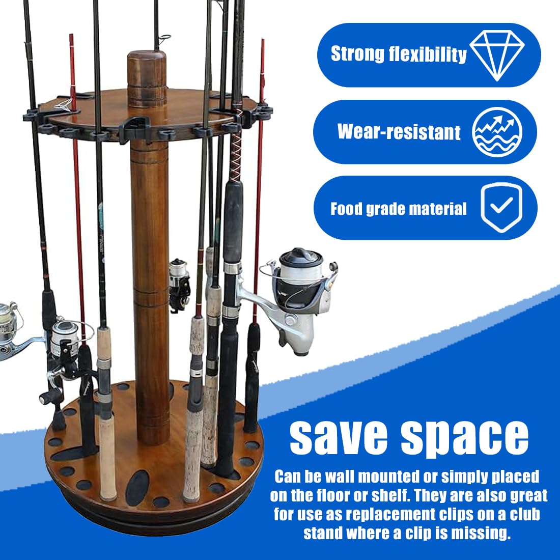NHQ 10 Piezas Soporte para Tacos de Billar Snooker,Estante para Tacos de Billar Sticks,Taco de Billar de Plástico Clip,para Estantes de Taco de Billar Estantes de Almacenaje de Caña de Pesca