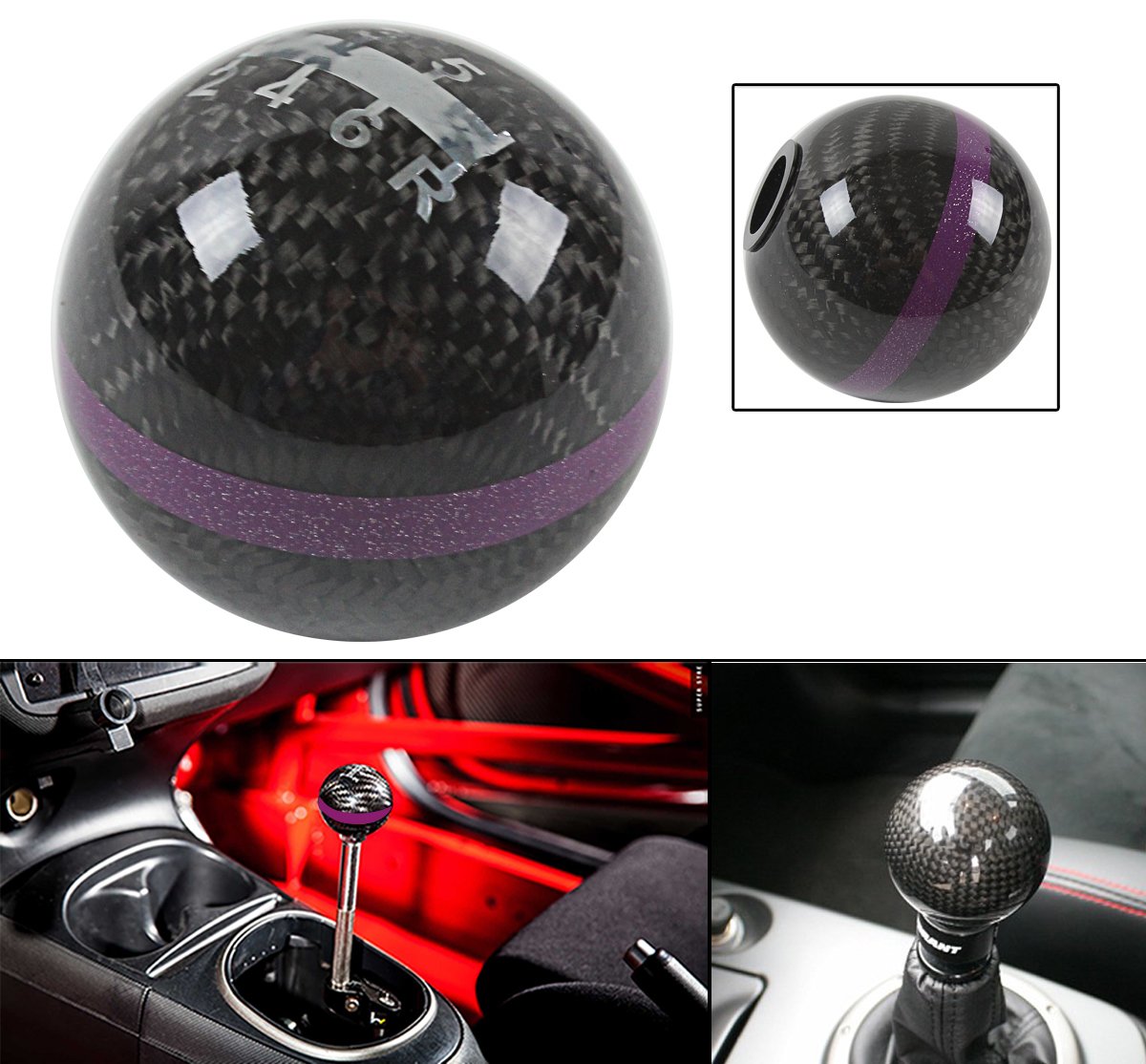Buy Cuztom Tuning JDM Round Ball Shape Style Carbon Fiber 6 Speed