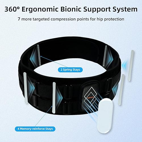 Miniatura 4 de Sacroiliac SI - Cinturón de cadera para articulaciones para mujeres y hombres, 8 veces máxima compresión y antideslizante, cinturón de ciática