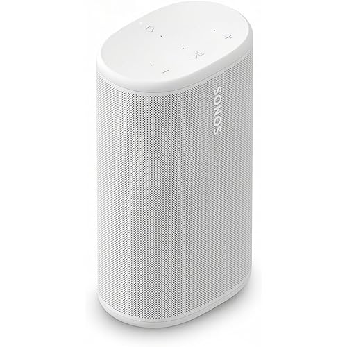 Sonos Play - Portable Bluetooth Speaker with WiFi, Alexa, 24-Hour Battery Life, Charging Base - White