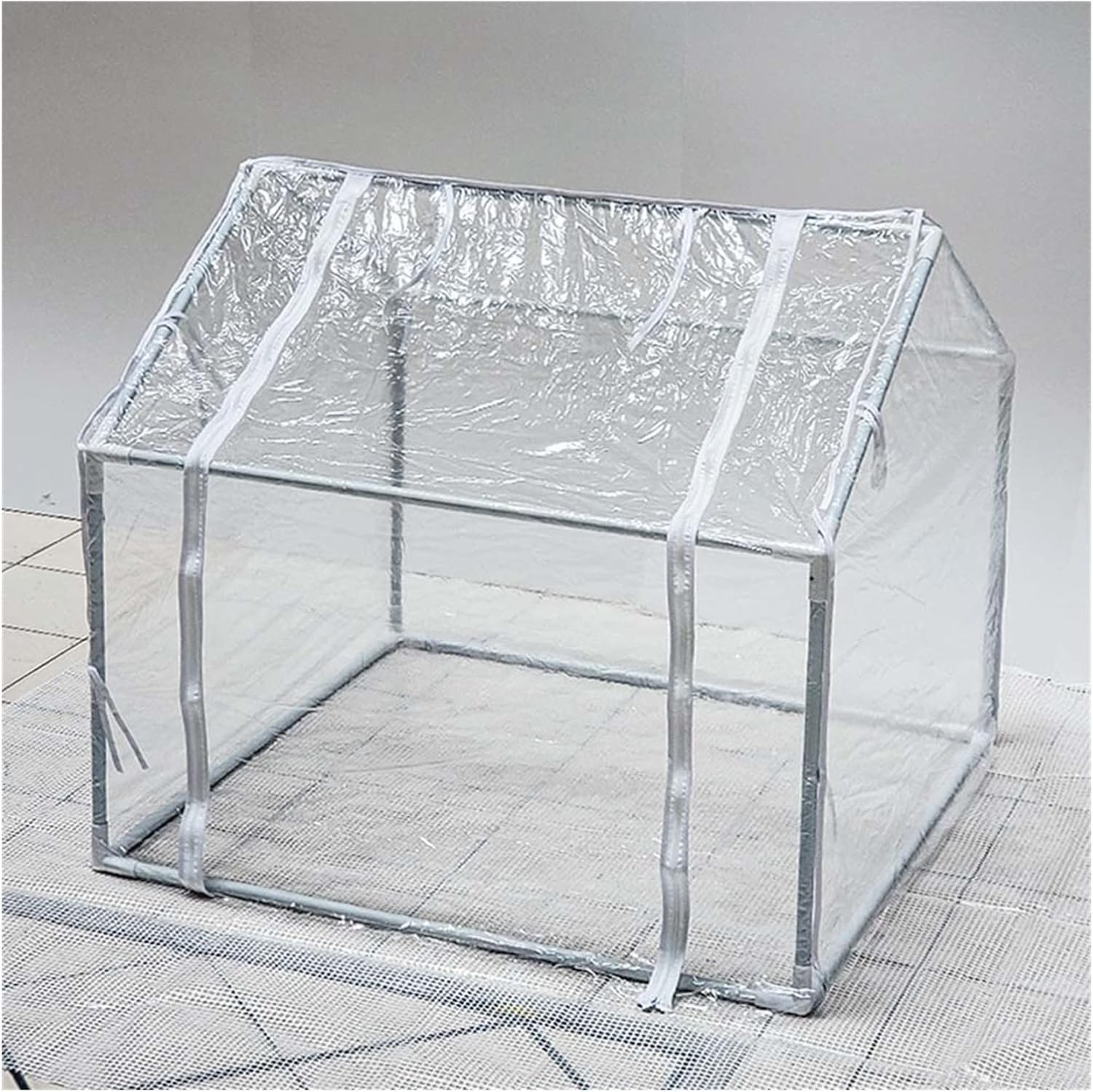 Polycarbonate Greenhouse Walk-in Green House Kit Garden Plants Grow,Portable Tunnel Greenhouse with Galvanised Steel Frame for Plant Growth PVC Cover (Clear 100x100x80cm)