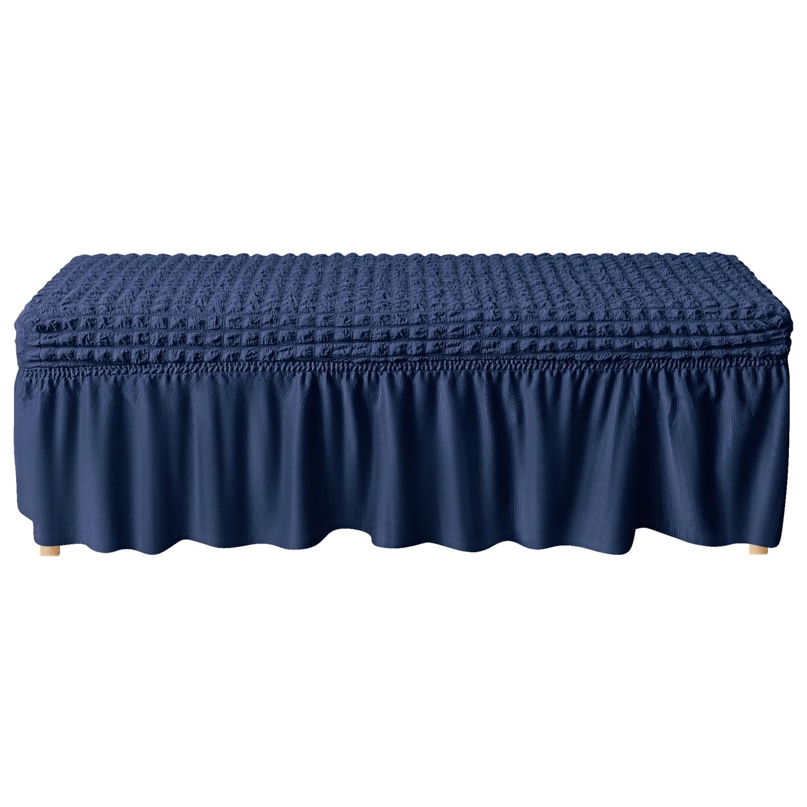 Bei fodere per panche, rimovibili e lavabili, in seersucker, per soggiorno, camera da letto, cucina, 2 pezzi, per sedie, hotel e uso domestico