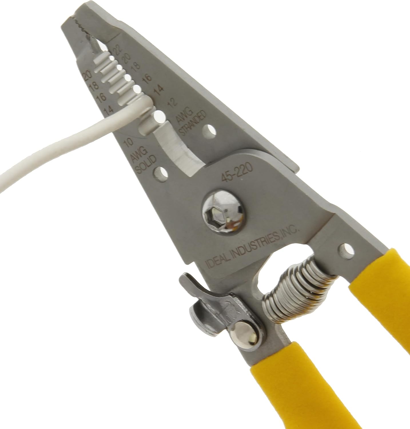 IDEAL Electrical 45-220 T-Stripper Wire Stripper, Stainless Steel, 10-20 AWG Solid, 12-22 AWG Stranded
